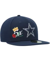 Men's New Era Navy Dallas Cowboys crown 5x Super Bowl Champions 59FIFTY Fitted Hat