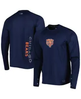 Men's Msx by Michael Strahan Navy Chicago Bears Interval Long Sleeve Raglan T-shirt