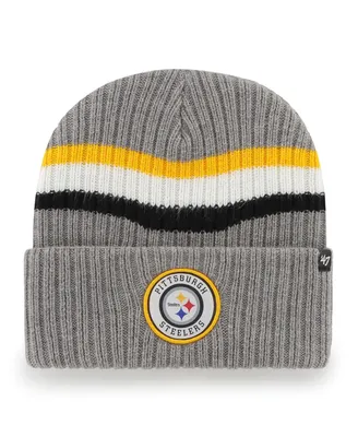 Men's '47 Brand Gray Pittsburgh Steelers Highline Cuffed Knit Hat