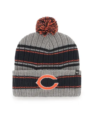 Men's '47 Brand Graphite Chicago Bears Rexford Cuffed Knit Hat with Pom