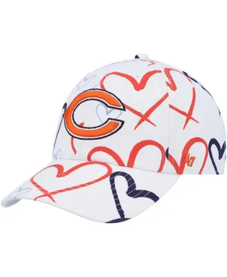 Big Girls '47 Brand White Chicago Bears Adore Clean Up Adjustable Hat