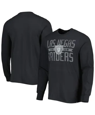 Men's '47 Brand Black Las Vegas Raiders Wide Out Franklin Long Sleeve T-shirt