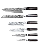 Cuisine::pro Damashiro Emperor Mokuzai Knife Block Set, 7 Piece