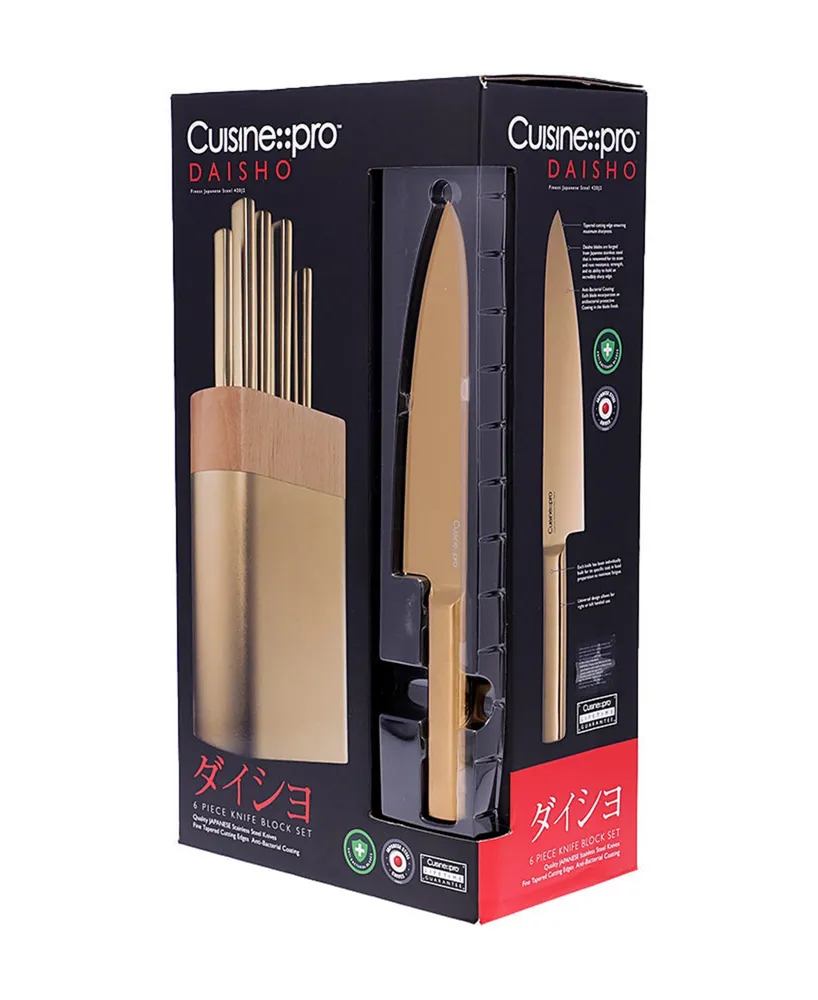 Cuisine::pro Daisho Nara Knife Block Brass Set, 6 Piece