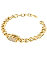 Michael Kors Cubic Zirconia Pave Lock Chain Bracelet