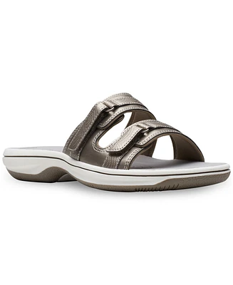 Clarks Women's Cloudsteppers Breeze Piper Comfort Slide Sandals