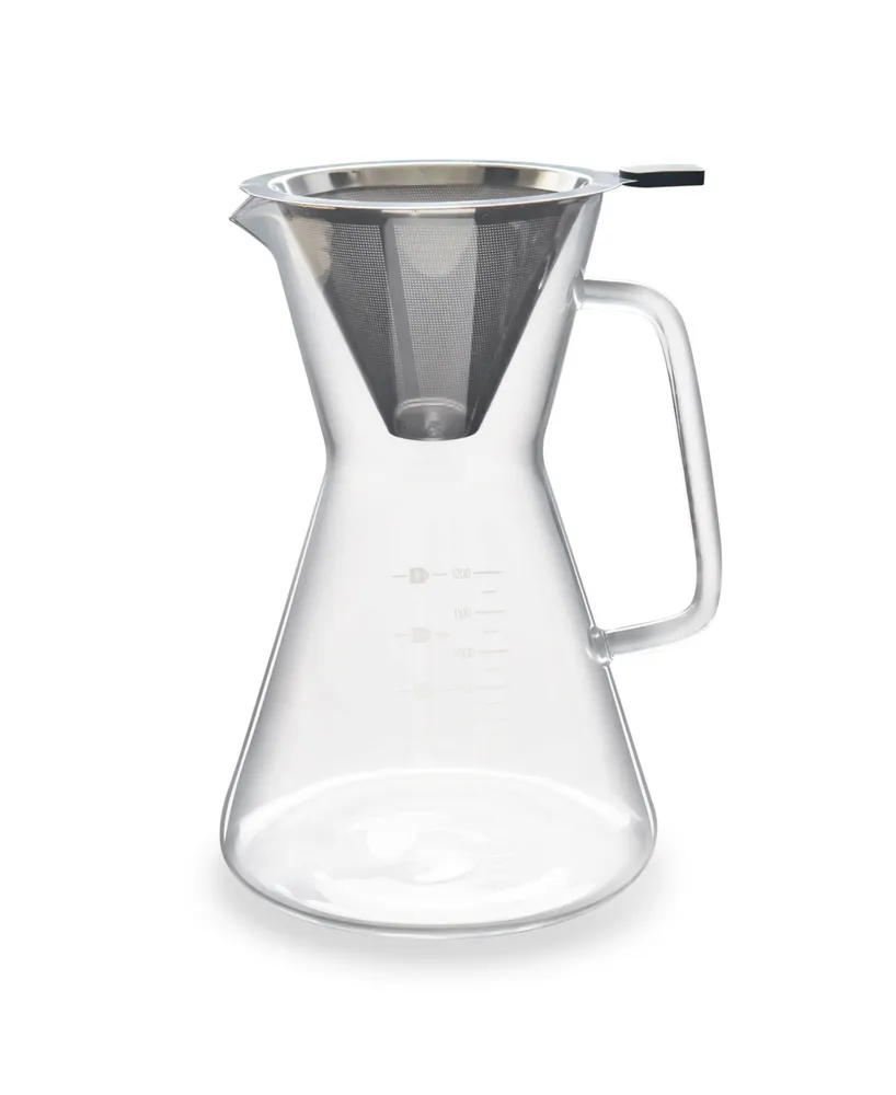 London Sip Glass Pour Over Carafe with Filter