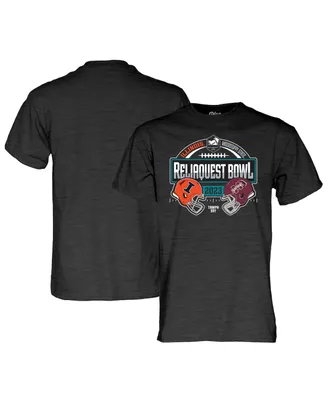 Men's Blue 84 Heather Charcoal Illinois Fighting Illini vs. Mississippi State Bulldogs 2023 ReliaQuest Bowl Matchup T-shirt