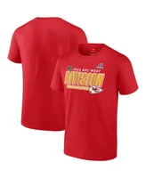 Men's Fanatics Red Kansas City Chiefs 2022 Afc West Division Champions Big and Tall Divide Conquer T-shirt