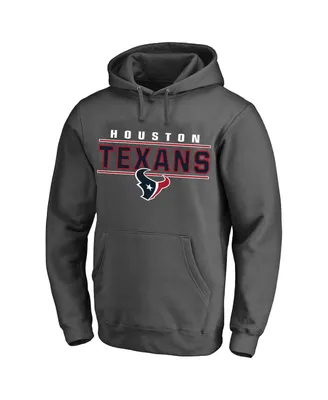 Men's Charcoal Houston Texans Big and Tall Logo Pullover Hoodie
