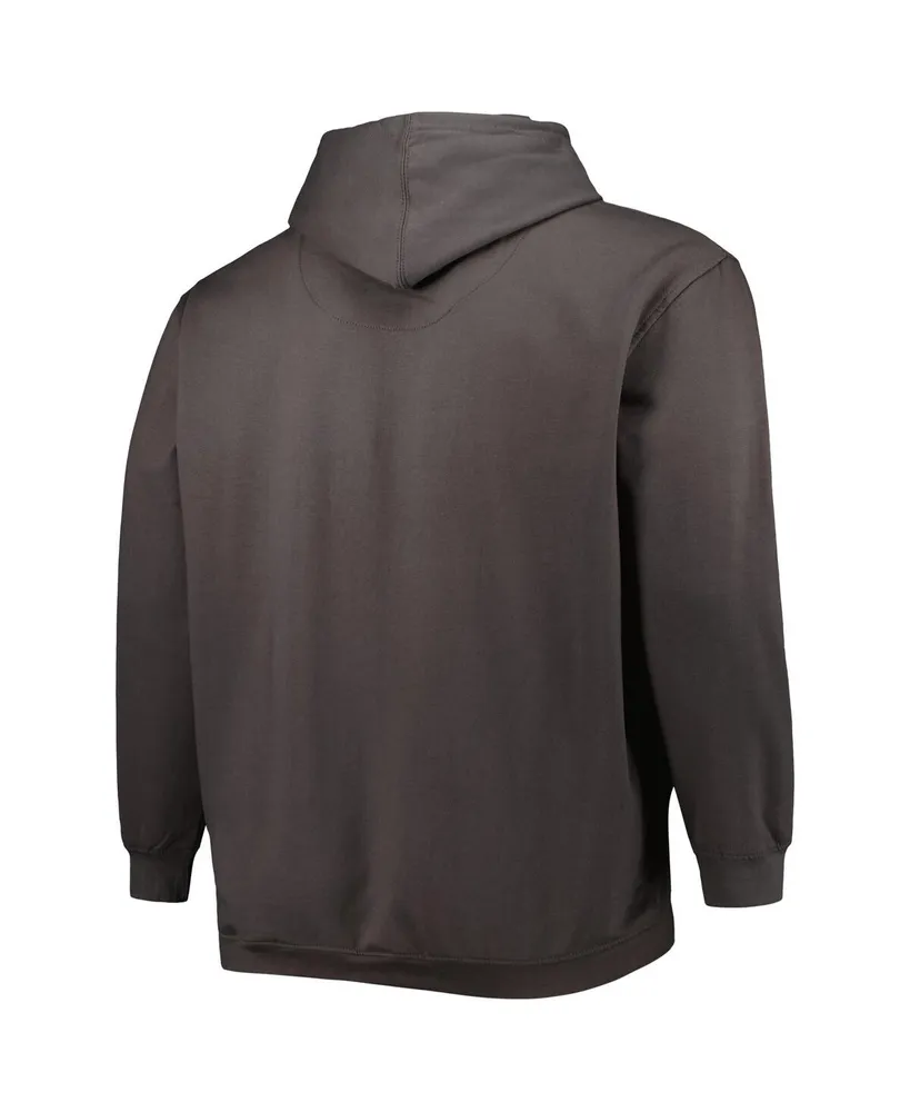 Men's Charcoal Tampa Bay Buccaneers Big and Tall Logo Pullover Hoodie