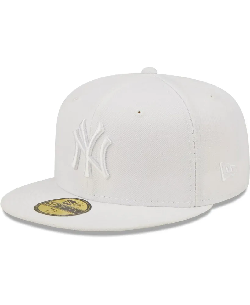 Men's New Era New York Yankees White on White 59FIFTY Fitted Hat