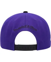 Men's Mitchell & Ness Purple, Black Los Angeles Lakers Side Core 2.0 Snapback Hat