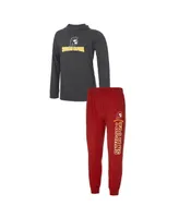 Men's Concepts Sport Cardinal, Charcoal Usc Trojans Meter Pullover Hoodie and Joggers Sleep Set