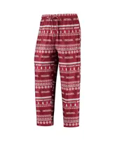 Men's Concepts Sport Crimson Indiana Hoosiers Ugly Sweater Long Sleeve T-shirt and Pants Sleep Set