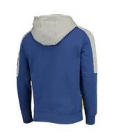 Men's Starter Royal, Gold Los Angeles Rams Playoffs Color Block Full-Zip Hoodie