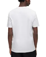 Boss by Hugo Men's Cotton Slim-Fit T-shirt with Tennis-inspired Logo Print