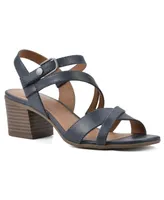 White Mountain Women's Let Go Block Heel Sandals