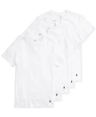 Polo Ralph Lauren Men's Undershirt, Slim Fit Classic Cotton V-Neck 5 Pack