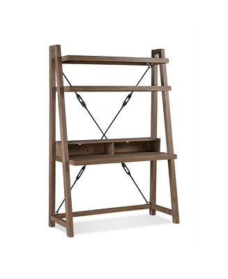 Autumn Flint Oak Home Office Ladder Desk