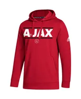 Men's adidas Red Ajax Lockup Pullover Hoodie