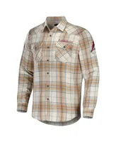 Men's Nfl X Darius Rucker Collection by Fanatics Tan Arizona Cardinals Flannel Long Sleeve Button-Up Shirt