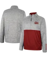 Men's Colosseum Gray Montana Grizzlies John Half-Zip Jacket