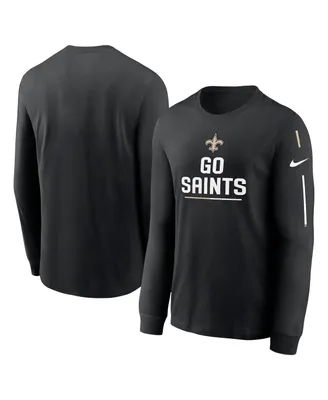 Men's Nike Black New Orleans Saints Team Slogan Long Sleeve T-shirt