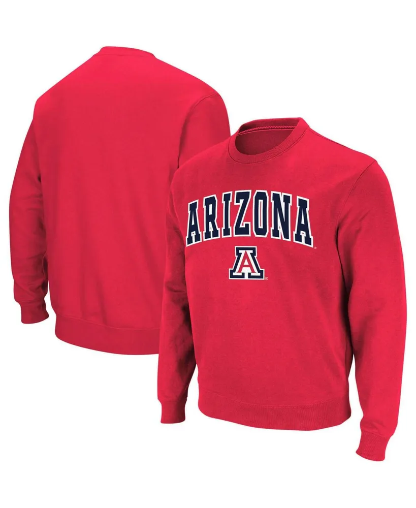 Colosseum Men's Arizona Wildcats Arch and Logo Crew Neck Sweatshirt