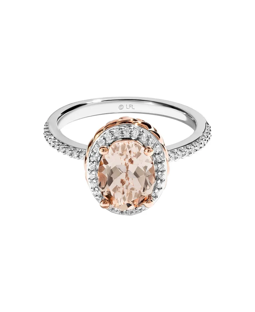 Star Wars Galactic Royalty Diamonds and Morganite Ring (1/6 ct. t.w.) in Sterling Silver and 10K Rose Gold