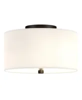 Ellis 12" Flush Mount with Fabric Shade