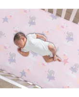 Bedtime Originals Tiny Dancer Elephant/Bunny Ballet Baby Fitted Crib Sheet - Pink