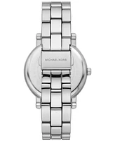 Michael Kors Women's Corey Three-Hand Silver-Tone Alloy Watch 38mm