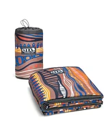 Eno Eno, FieldDay Blanket - Lightweight and Portable for Camping, Hiking, Backpacking, Festival, Picnics, or Travel - Tundra/Navy