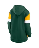 Women's Fanatics Green and Gold Bay Packers Lock It Down Pullover Hoodie