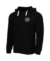 Men's and Women's Sportiqe Black Chicago Bulls Denali Heywood Tri-Blend Raglan Full-Zip Hoodie