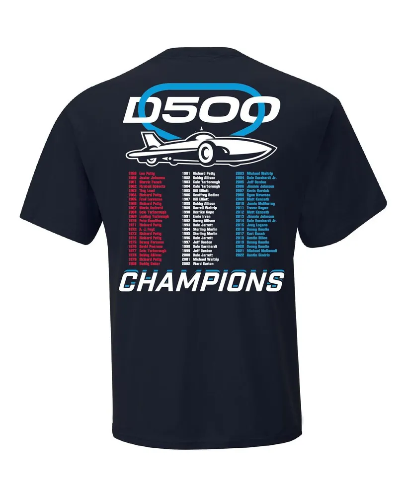 Men's Checkered Flag Sports Navy 2023 Daytona 500 Two Spot T-shirt
