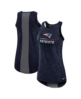 Women's Nike Navy New England Patriots High Neck Performance Tank Top