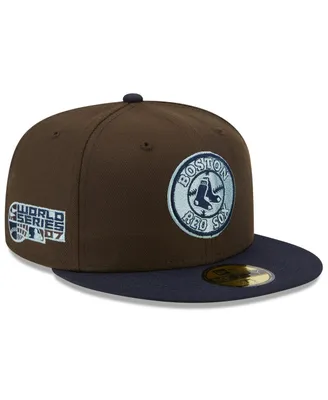 Men's New Era Brown, Navy Boston Red Sox 2007 World Series Walnut 9FIFTY Fitted Hat
