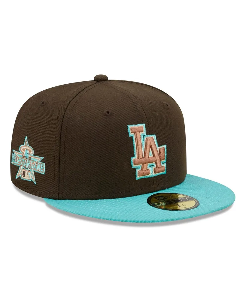 New Era Men's Brown, Mint Los Angeles Dodgers Walnut 59FIFTY Fitted Hat