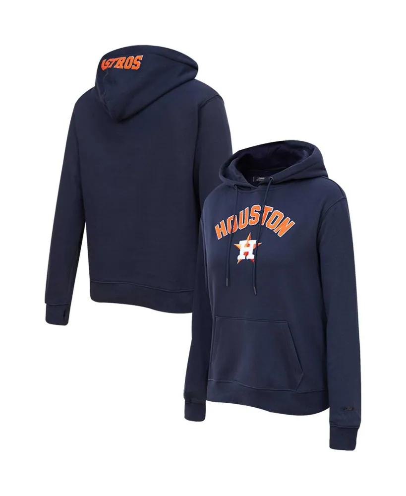 Women's Pro Standard Navy Houston Astros Classic Fleece Pullover Hoodie