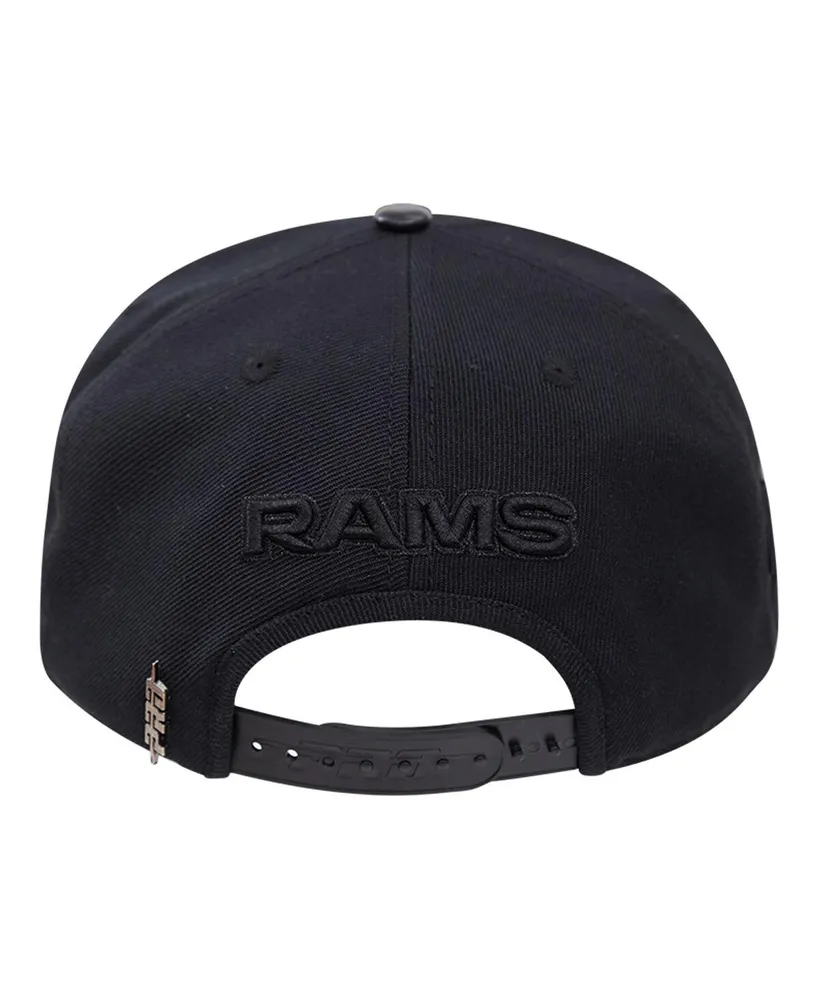 Men's Pro Standard Los Angeles Rams Triple Black Snapback Hat