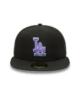 Men's New Era Black Los Angeles Dodgers 1980 Mlb All-Star Game Black Light 59FIFTY Fitted Hat