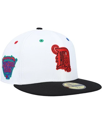 Men's New Era White, Black Detroit Tigers 2005 Mlb All-Star Game Primary Eye 59FIFTY Fitted Hat