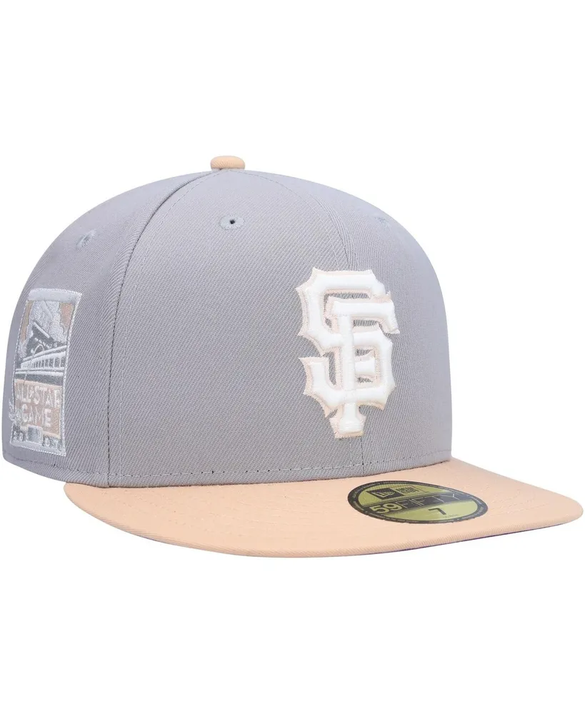 Men's New Era Gray, Peach San Francisco Giants 2007 Mlb All-Star Game Purple Undervisor 59FIFTY Fitted Hat