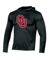 Men's Champion Black Oklahoma Sooners Logo Long Sleeve Hoodie T-shirt