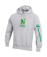 Men's Champion Heathered Gray Minnesota North Stars Reverse Weave Pullover Hoodie