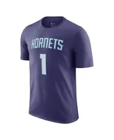 Men's Jordan LaMelo Ball Purple Charlotte Hornets 2022/23 Statement Edition Name and Number T-shirt