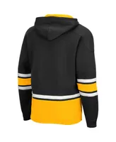 Men's Colosseum Black Iowa Hawkeyes Lace Up 3.0 Pullover Hoodie