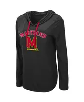 Women's Colosseum Black Maryland Terrapins My Lover Hoodie Long Sleeve T-shirt